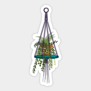 Macrame plant hanger Sticker